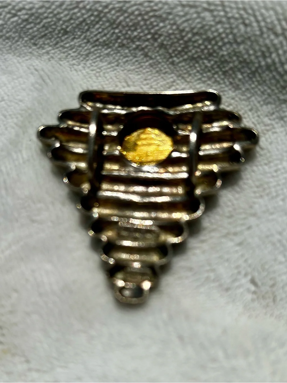1986 5 Yuan Chinese Panda 1/20 Oz .999 Fine Gold Coin Sterling Silver Brooch Pin